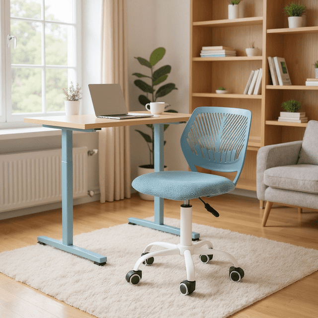 Homy Casa Standing Desk Stool Ergonomic Adjustable Office Chair with Swivel Base and Rolling Casters for Home Office Study Room and Flexible Workspaces