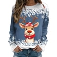 thumbnail image 1 of Chandails pour Femmes Veste de Noël pour Femmes Adolescentes Filles Manches Longues Chandails Amples Femmes Chandail à Col Rond Mignon Renne Ensemble de Tenue Confortable Femmes Chandails Graphiques de Noël, 1 of 4