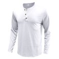 thumbnail image 1 of CEHVOM Men Long-Sleeve Beefy Muscle Basic Solid Pure Color Blouse Tee Shirt Top, 1 of 4