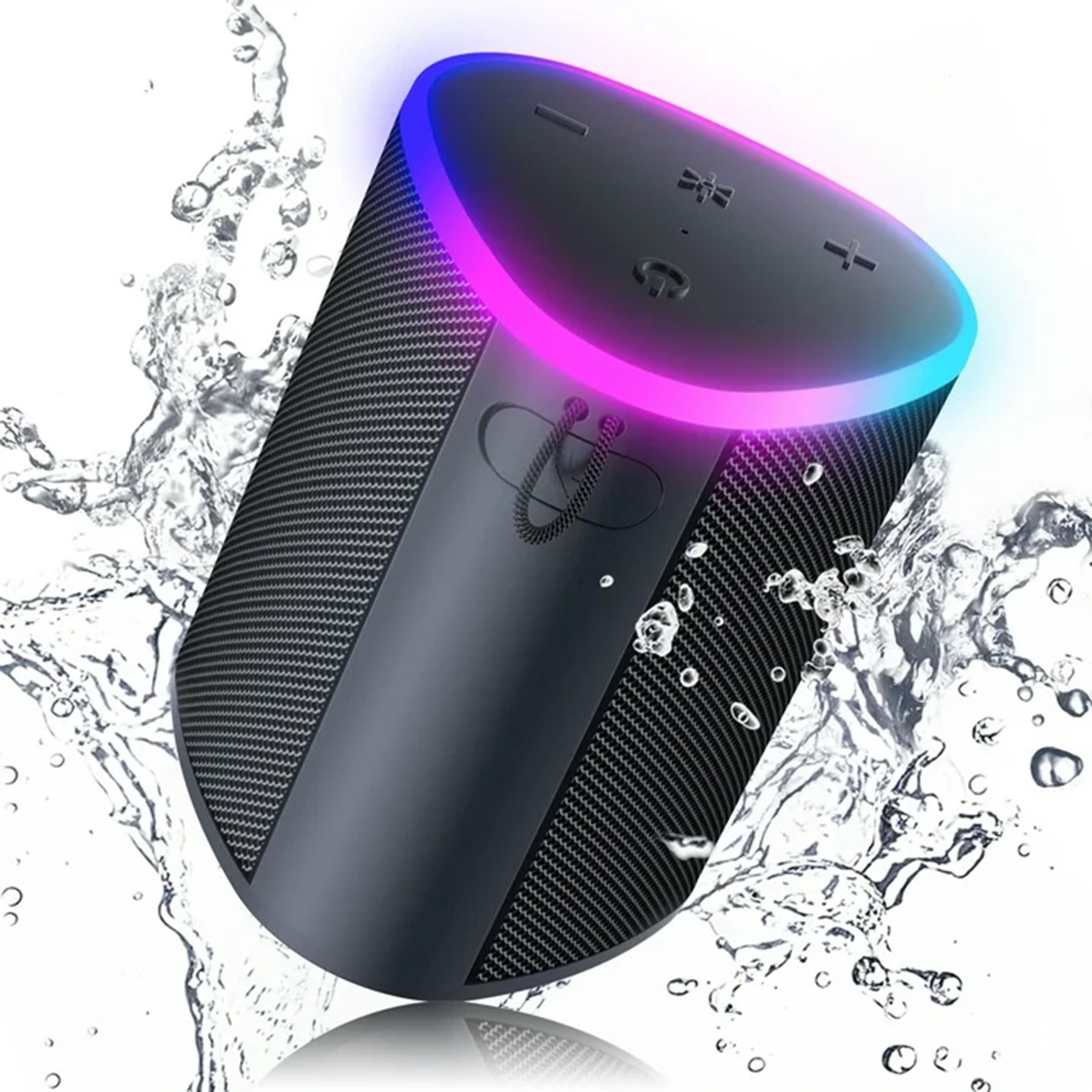 VEATOOL Portable Bluetooth Speaker, IPX5 Waterproof,  Stereo Sound, 12H Playtime, Bluetooth 5.3, RGB Lights, Outdoor Speaker
