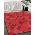 thumbnail image 3 of Ahgly Company Tapis d'Intérieur Lavable en Machine Carré Rouge Transitionnel, 7 Pieds Carré, 3 of 7