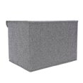 thumbnail image 3 of Boîtes de Rangement Pliantes en Tissu de Coton et Lin pour Cd, Bacs Pliables avec Couvercles et Poignées, 3 of 4
