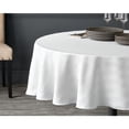 thumbnail image 4 of Hometrends nappe rayée en microfibre 70" ronde, blanche, 4 of 6