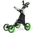 thumbnail image 1 of Goplus Folding 4 Wheels Golf Push Cart W/Bag Scoreboard Adjustable Handle Green, 1 of 10