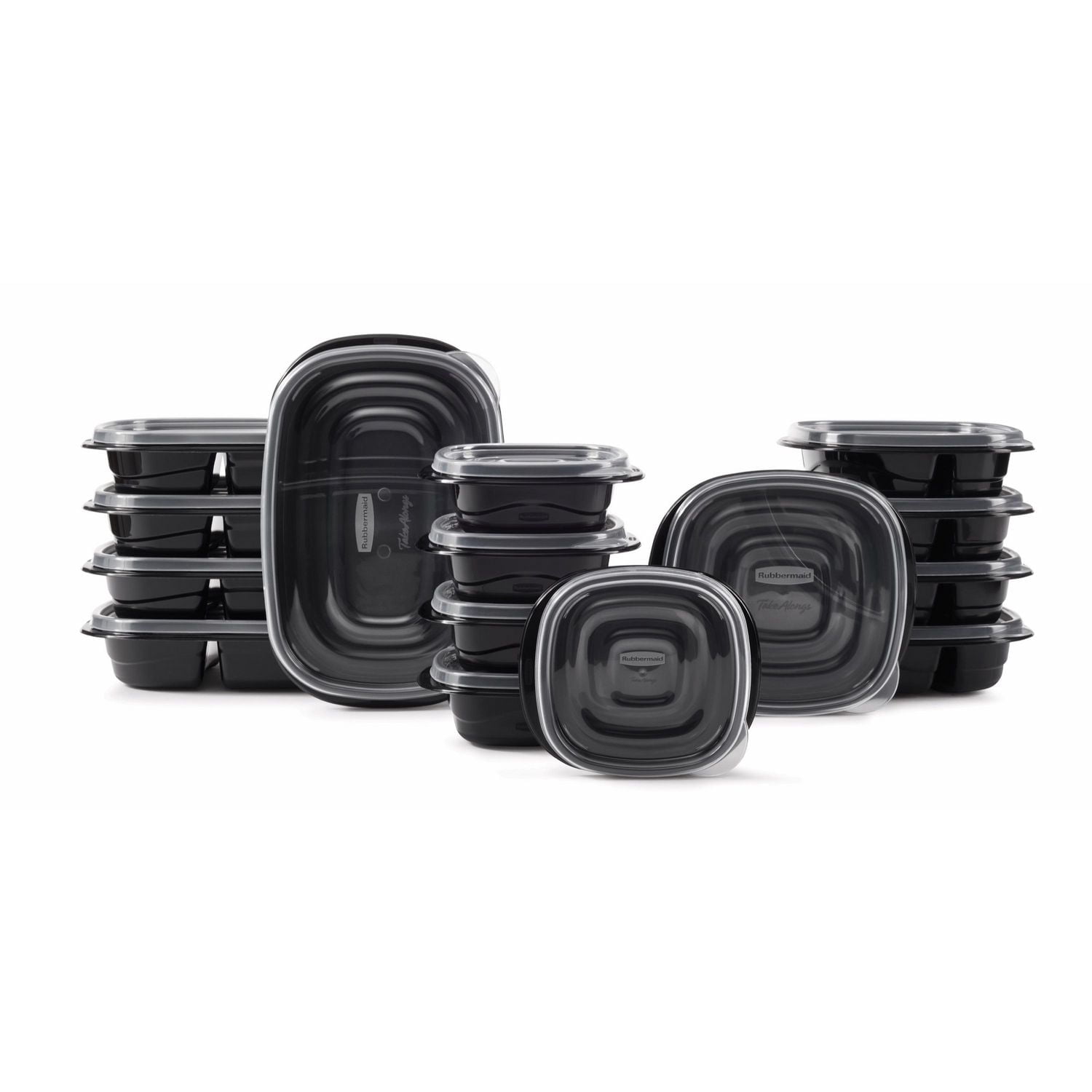 Rubbermaid TakeAlongs Food Storage Containers with Divided Base, 30 Piece Set
