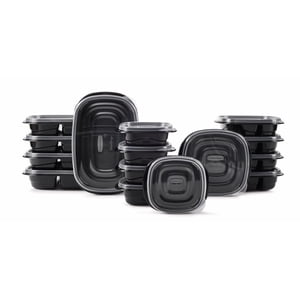 Rubbermaid TakeAlongs Food Storage Containers with Divided Base, 30 Piece Set