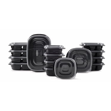 Rubbermaid TakeAlongs Contenants de conservation des aliments avec base divisée, ensemble de 30 pièces