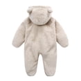 thumbnail image 3 of Adorable Barboteuse à Capuche à Manches Longues avec Fermeture Éclair pour une Tenue Douillette de Bébé, 3 of 5