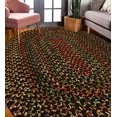 thumbnail image 2 of Katherine Multi Indoor/Outdoor Oval Braided Rug, 2 by 4-Feet, Burgundy, 2 of 10