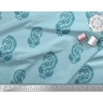 thumbnail image 3 of Soimoi Rayon Crepe Fabric Leaves Block Print Fabric by The Yard 46 Inch Wide, 3 of 5