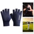 thumbnail image 4 of Women Men Summer Gloves Protection Cool Thin Breathable half finger blue, 4 of 4