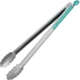 thumbnail image 1 of Pince de Cuisine en Acier Inoxydable 18/8: U-Taste Pince de Cuisson de 16 Pouces Résistante à la Chaleur avec Embouts Métalliques Robustes et Poignée en Silicone Antidérapante et Verrouillage Fluide pour Servir des Aliments Salade Gril BBQ (Aqua Sky), 1 of 9