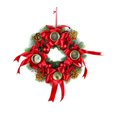 thumbnail image 1 of Christmas Advent Wreath Decoration Candles Holder Christmas Centerpiece Table Decorations Pine Cone Ribbon Candlestick, 1 of 5