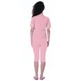 thumbnail image 2 of Moomaya Ensemble de Nuit Uni pour Femmes avec Capri en Coton Tenue de Nuit 2 Pcs Chemises de Nuit-Ntr, 2 of 6