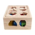 thumbnail image 1 of Siruishop Wooden Shape Sorting Box Classic Blocks Threading Toy for Children Kids Baby 16 Holes, 1 of 8
