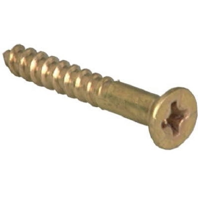Vis en Bois, Phillips Tête Plate, Laiton, 6 x 1-1/2-In., 100-Pk. -385664