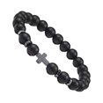 thumbnail image 1 of fastboy Bracelet Perles Uniques avec Détail Croix Bracelets Perles Givré 1Set, 1 of 6