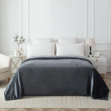 Mainstays Plush Blanket Gray T
