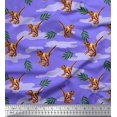 thumbnail image 1 of Soimoi Rayon Fabric Leaves & Dinosaur Jungle Print Fabric by Yard 42 Inch Wide, 1 of 2