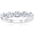 thumbnail image 1 of 2cttw Diamond 5 Stone U Prong Wedding Round Cut Ring 14k White Gold, 1 of 4