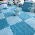 thumbnail image 2 of Bamboohart 30*30CM Soft Plush Children Kids Rug Play Mat Puzzle Carpet Warm Playmat Interlocking Exercise Tiles Floor Carpet Decoration Mat, 2 of 10