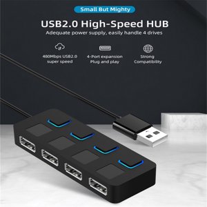 TIMIFIS Multi 4 Port USB HUB 3.0/2.0 Alimenté FAST Adaptateur d'extension Splitter Ordinateur portable PC Cadeau