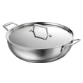 thumbnail image 1 of Tramontina Utsava Tri-Ply Clad Stainless Steel Covered Kadai, 1 of 8