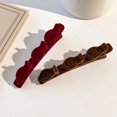 thumbnail image 3 of YAOBAMM Hair Clip Korean Style Hair Clip Elegant Simple Side Bang Flocking Double Layer Hairpin Hair Accessory, 3 of 7