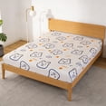 thumbnail image 4 of Double Bed Fitted Sheet Non-Slip Fixed Bed Cover All Inclusive Mattress Protection Soft Fiber for Naked Sleeping, 4 of 6