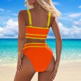 thumbnail image 5 of FAIWAD Womens 2 Piece Swimsuits Sports Color Block Bikini Sets Removable Bra Pad Full Coverage Bathing Suits for Girls, 5 of 5