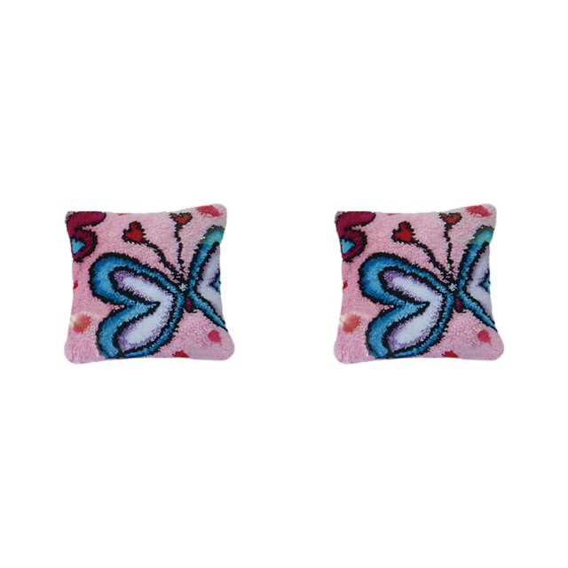 Transemion Creativity DIY Accessories Embroidery Pillow Kits Hypoallergenic Fabric Gift Type2 2Set