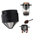 thumbnail image 1 of Vaidha Filtre à Café Pliable pour Infusion, Filtre en Acier Inoxydable Convenant à Toute Tasse, 1 of 9