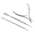 thumbnail image 2 of Tachiuwa Stainless Steel Nail Cuticle Spoon Pusher Remover Cutter 3Pcs, 2 of 9