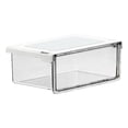 thumbnail image 1 of Birdeem Clear Stackable Drawer Organizer Bins, Plastic Bathroom Storage for Under Sink, Vanity & Cabinet, Transparent Makeup Cosmetic Container with White Frame, Slide-Out Design for Small Items, 1 of 7