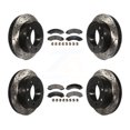 thumbnail image 1 of Transit Auto Front Rear Coated Drilled Slotted Disc Brake Rotors and Ceramic Pads Kit for Car 2021-2024 GMC Savana 2500 Chevrolet Express with Dual Wheels KDT-101351, 1 of 11