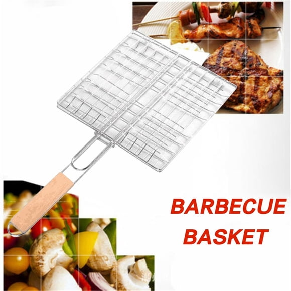 Économies d'Été Kcavykas Articles de Cuisine, Panier de Barbecue Pliable pour Grillades, Filet BBQ Steak Viande Poisson Légume