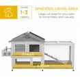 thumbnail image 4 of PawHut Wooden Rabbit Hutch with Openable Roof, Storage Box, Grey, 4 of 10