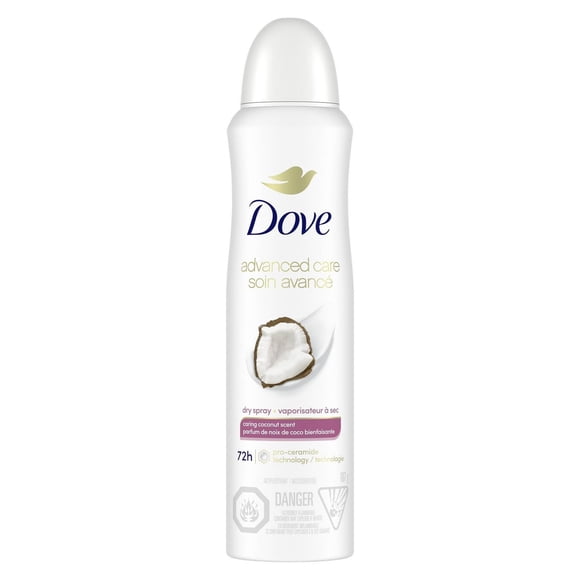 Dove Advanced Care Antiperspirant Deodorant Dry Spray Caring Coconut, 107 g