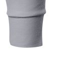 thumbnail image 4 of RXIRUCGD Men's Long Sleeved Solid Color Button Up Collar Top, Gray, Size: M, 4 of 8
