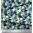 thumbnail image 3 of Soimoi Poly Georgette Fabric Check & Toucan Bird Print Fabric by The Yard 52 Inch Wide, 3 of 3