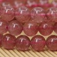 thumbnail image 4 of Bracelet Extensible Unisexe en Perles Rondes de 8 mm en Quartz Fraise Naturel de Qualité A 7 Pouces, 4 of 5