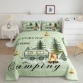 thumbnail image 1 of Erosebridal Camper Bedding Toddler Comforter Set, Cartoon RV Car Down Comforter, Happy Camping Decor, Reversible 2-Piece, 1 of 7