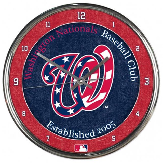 Wincraft Clock - 12 in. Round - Washington Nationals