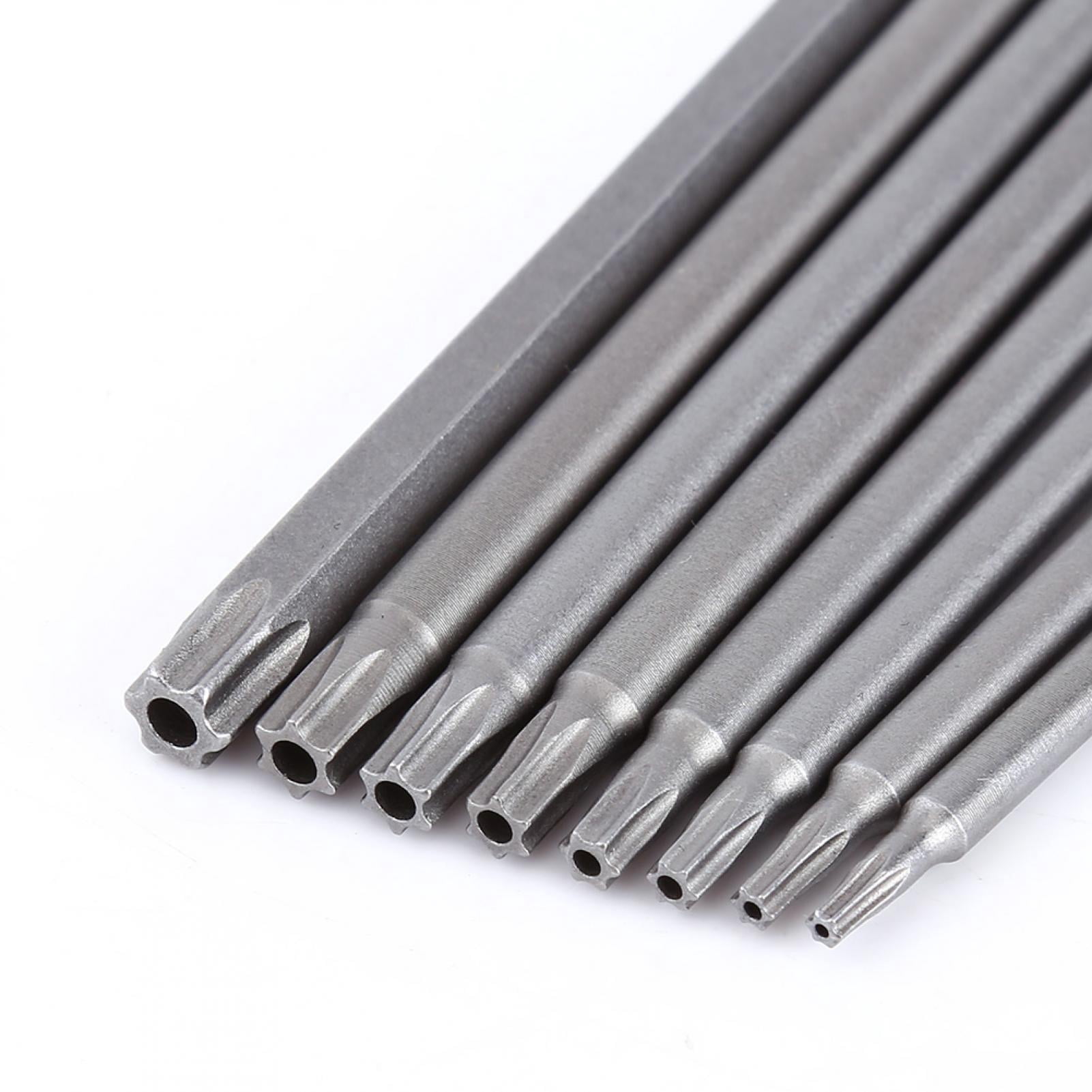8pcs S2 Steel Star Head Screwdriver Set Bits Hand Tools Magnetic Screw Driver Set 150mm, for Manual or Electric Screwdriver