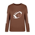 thumbnail image 4 of Jindong Women's Round Neck Long Sleeved Solid Football Printed Top, 4 of 4