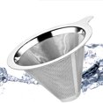 thumbnail image 1 of Stainless Steel Mesh Pour Over Cone Coffee Dripper Filter Tea Strainer Funnel, 1 of 1