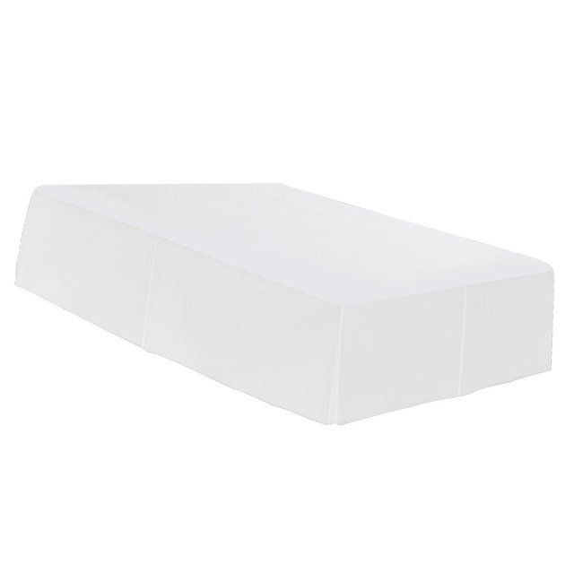 facefd Solid Color Hotel Pleated Bed Skirt Wrinkle & Fade Resistant White_Queen