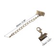thumbnail image 2 of Unique Bargains 10Set Ribbon Crimp Clamp Ends Lobster Claw Clasps & Chain 13mm Bronze Tone for DIY, 2 of 7