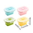 thumbnail image 3 of Foldable Storage Box,4Pcs Baby Food Box Childrens Food Storage Artifact Material Multifunctional Use Sealed Preservation Portable Easy to Meet Babys Dietary Needs,Baby Food Storage, 3 of 9