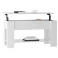 thumbnail image 5 of vidaXL Coffee Table High Gloss White 101x49x52 cm Engineered Wood, 5 of 5